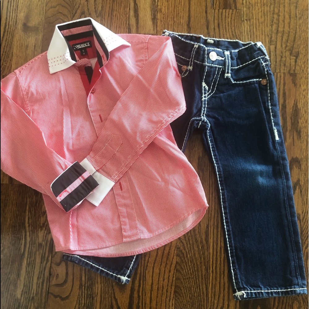 Designer lucky brand jeans, Envy Kids shirt size 2